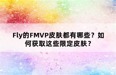 Fly的FMVP皮肤都有哪些？如何获取这些限定皮肤？