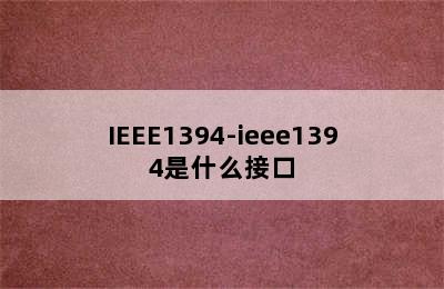 IEEE1394-ieee1394是什么接口