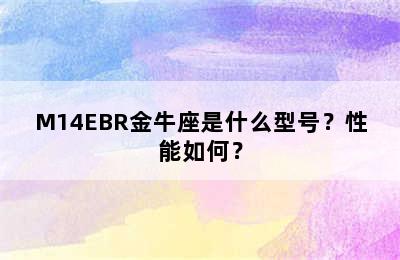 M14EBR金牛座是什么型号？性能如何？