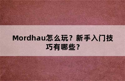 Mordhau怎么玩？新手入门技巧有哪些？