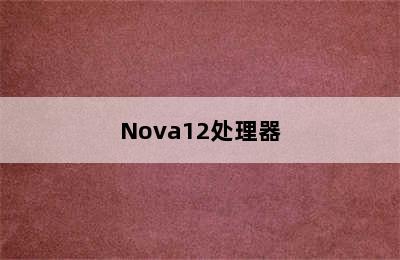 Nova12处理器