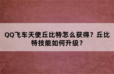 QQ飞车天使丘比特怎么获得？丘比特技能如何升级？