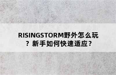 RISINGSTORM野外怎么玩？新手如何快速适应？