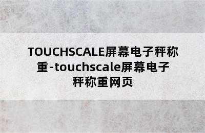 TOUCHSCALE屏幕电子秤称重-touchscale屏幕电子秤称重网页