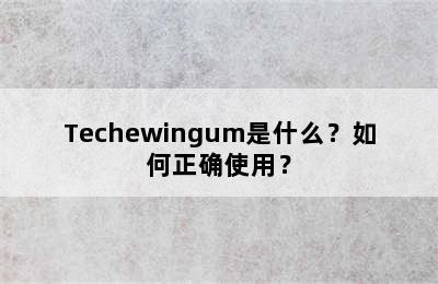 Techewingum是什么？如何正确使用？