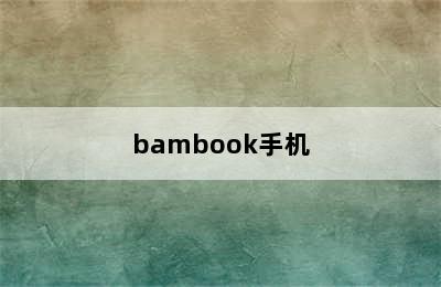 bambook手机