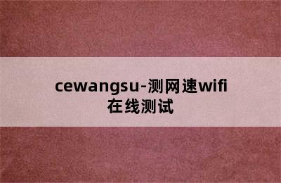 cewangsu-测网速wifi在线测试