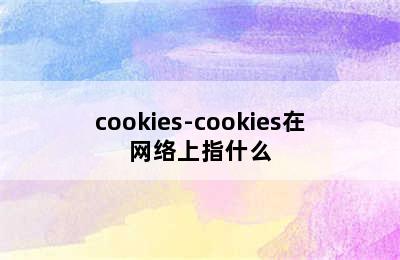 cookies-cookies在网络上指什么