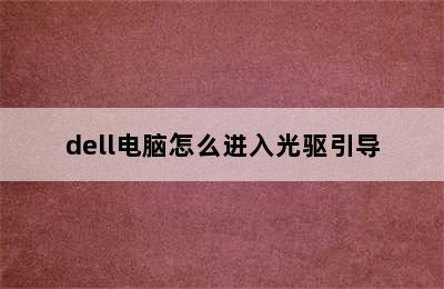 dell电脑怎么进入光驱引导