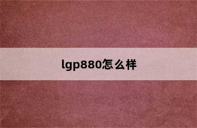 lgp880怎么样