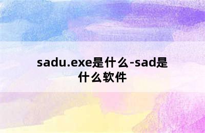 sadu.exe是什么-sad是什么软件