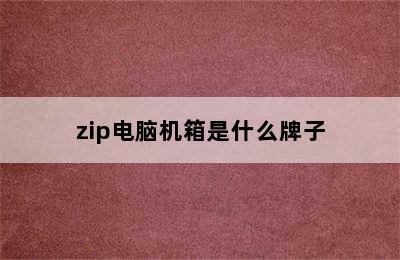 zip电脑机箱是什么牌子