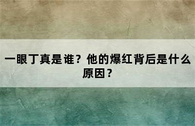 一眼丁真是谁？他的爆红背后是什么原因？