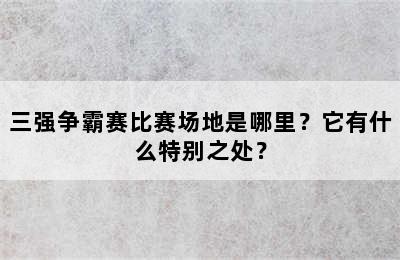 三强争霸赛比赛场地是哪里？它有什么特别之处？