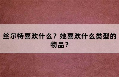 丝尔特喜欢什么？她喜欢什么类型的物品？