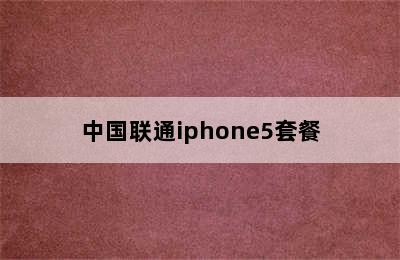 中国联通iphone5套餐