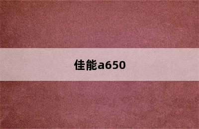 佳能a650