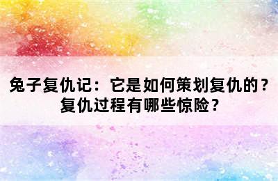 兔子复仇记：它是如何策划复仇的？复仇过程有哪些惊险？