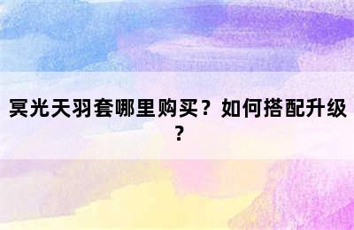 冥光天羽套哪里购买？如何搭配升级？