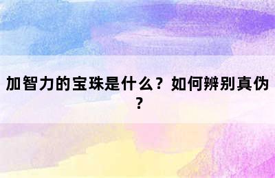 加智力的宝珠是什么？如何辨别真伪？