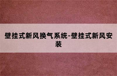 壁挂式新风换气系统-壁挂式新风安装