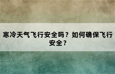 寒冷天气飞行安全吗？如何确保飞行安全？