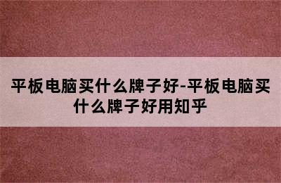 平板电脑买什么牌子好-平板电脑买什么牌子好用知乎