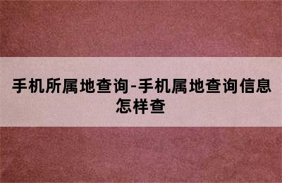 手机所属地查询-手机属地查询信息怎样查