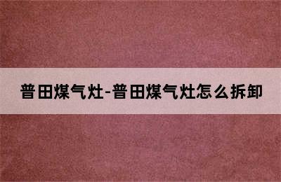 普田煤气灶-普田煤气灶怎么拆卸