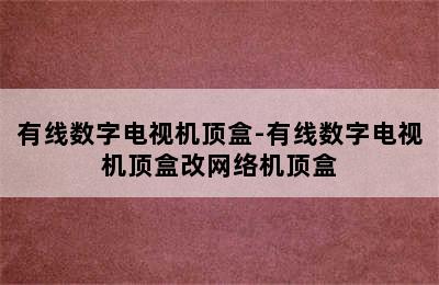 有线数字电视机顶盒-有线数字电视机顶盒改网络机顶盒