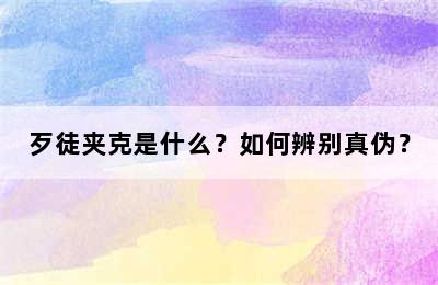 歹徒夹克是什么？如何辨别真伪？