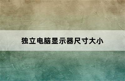 独立电脑显示器尺寸大小