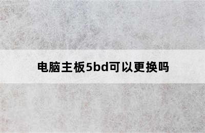 电脑主板5bd可以更换吗