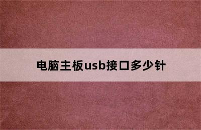 电脑主板usb接口多少针