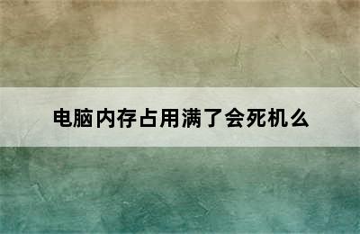 电脑内存占用满了会死机么