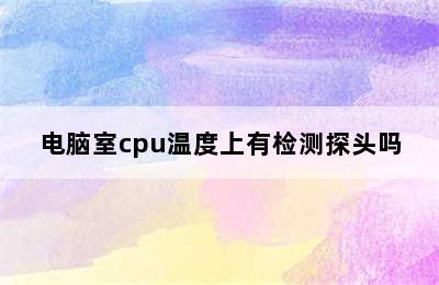 电脑室cpu温度上有检测探头吗