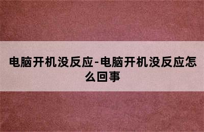 电脑开机没反应-电脑开机没反应怎么回事