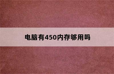 电脑有450内存够用吗