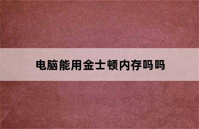 电脑能用金士顿内存吗吗