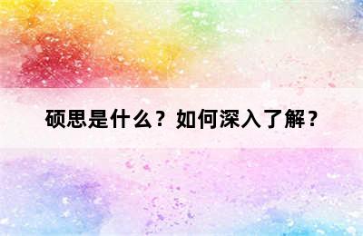 硕思是什么？如何深入了解？