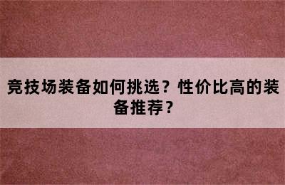 竞技场装备如何挑选？性价比高的装备推荐？