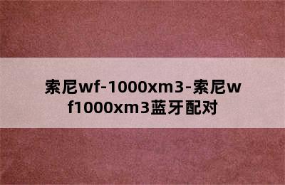 索尼wf-1000xm3-索尼wf1000xm3蓝牙配对