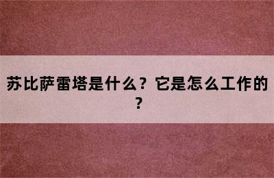 苏比萨雷塔是什么？它是怎么工作的？