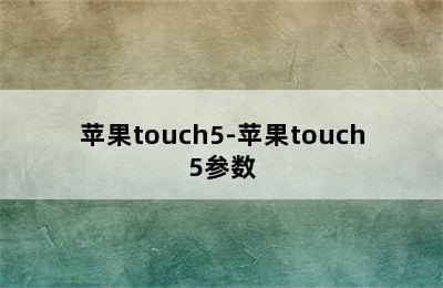 苹果touch5-苹果touch5参数