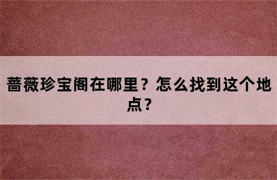 蔷薇珍宝阁在哪里？怎么找到这个地点？