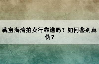 藏宝海湾拍卖行靠谱吗？如何鉴别真伪？