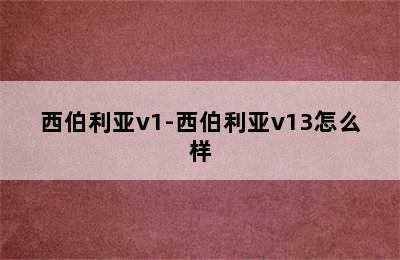 西伯利亚v1-西伯利亚v13怎么样