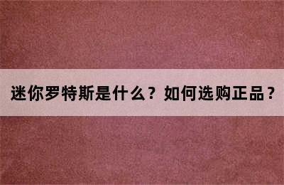 迷你罗特斯是什么？如何选购正品？