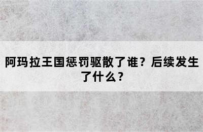 阿玛拉王国惩罚驱散了谁？后续发生了什么？