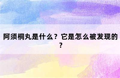 阿须桐丸是什么？它是怎么被发现的？